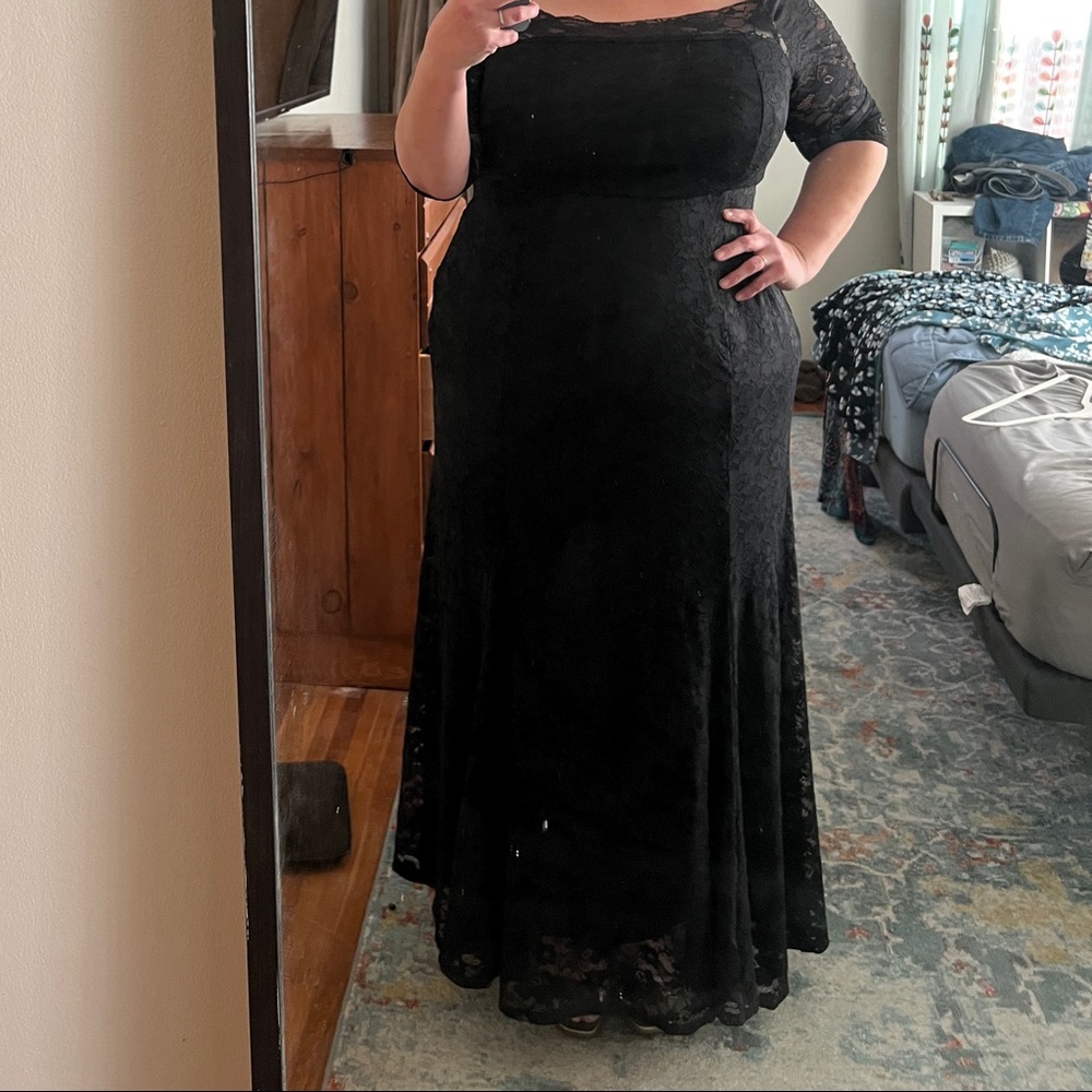 Torrid Black Lace Mermaid Gown